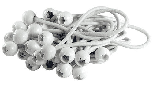Elingues expansibles avec boule | Blanc | 180mm | Elastiques expansibles avec boule | Tendeurs en caoutchouc avec boule | Tendeurs avec boule |