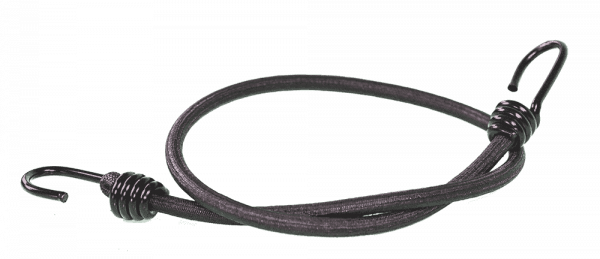 Corde extensible avec 2 crochets en spirale 1200mm noir 10mm - 10 pièces par VE